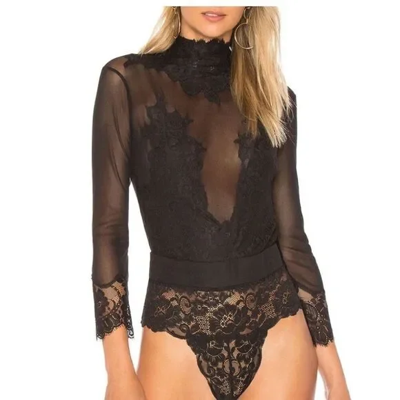 Free People x Take HAH
Bow Reversible Bodysuit in
Black size Large - Picture 3 of 12